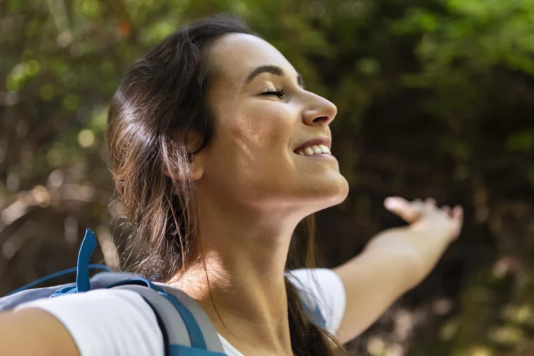 Side View Smiley Woman Enjoying Her Nature Exploration Scaled – Home